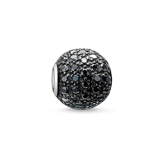 Thomas Sabo Ciondoli: Thomas Sabo Karma Bead Pavé Schwarz 925 Silber Original – Usato da Basel venduto da Vintage_Soccer_RS