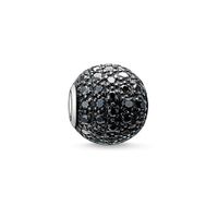 Thomas Sabo Karma Bead Pavé Schwarz 925 Silber Original