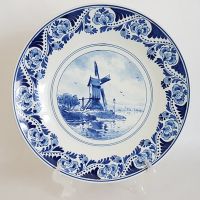 Teller Windmühle Ø 22.5 cm. Royal Delft De Porceleyne Fles