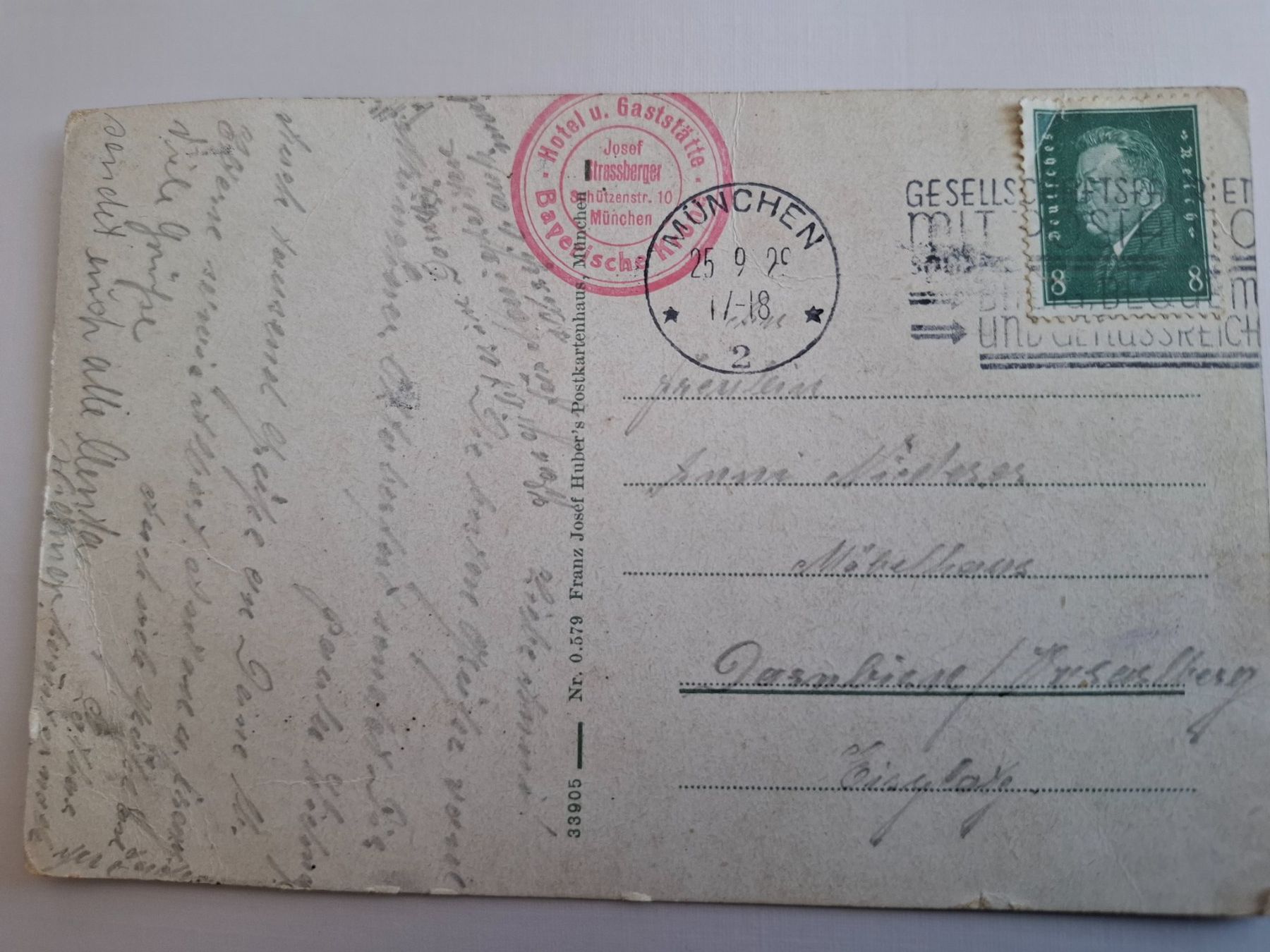 Cartoline postali: Postkarte Oktoberfest 1929 – Usato da Muri b. Bern venduto da Ulrich-von-Bern 1