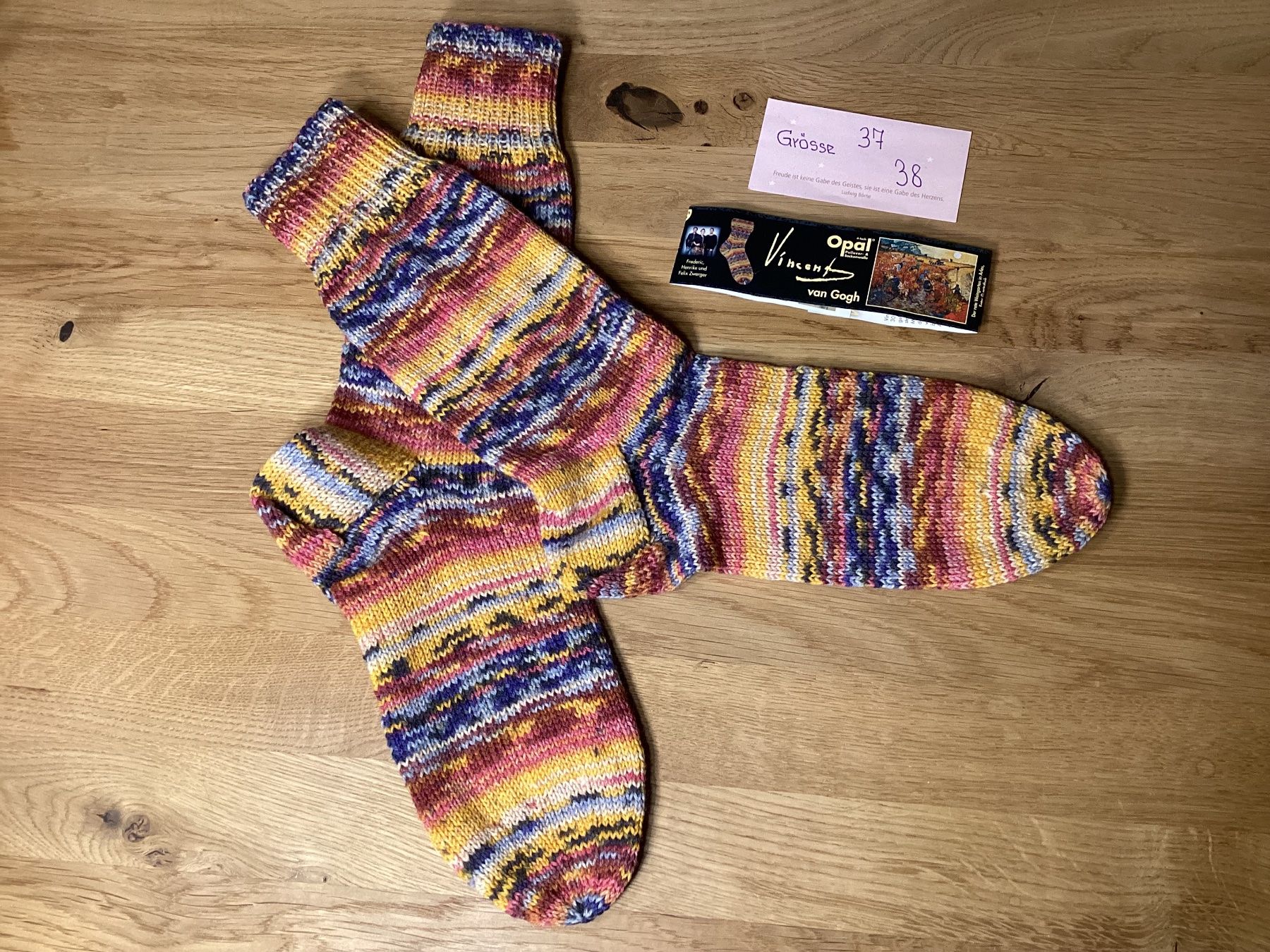 Calze: Handgestrickte Vicent van Gogh Socken – Nuovo e nell'imballaggio originale da Flawil venduto da kruemeli02