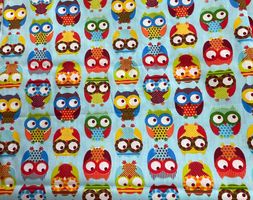 Stoff Eulen 160x40cm