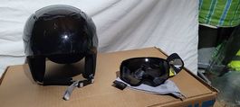 Kinder Skihelm mit Brille 52-56cm
