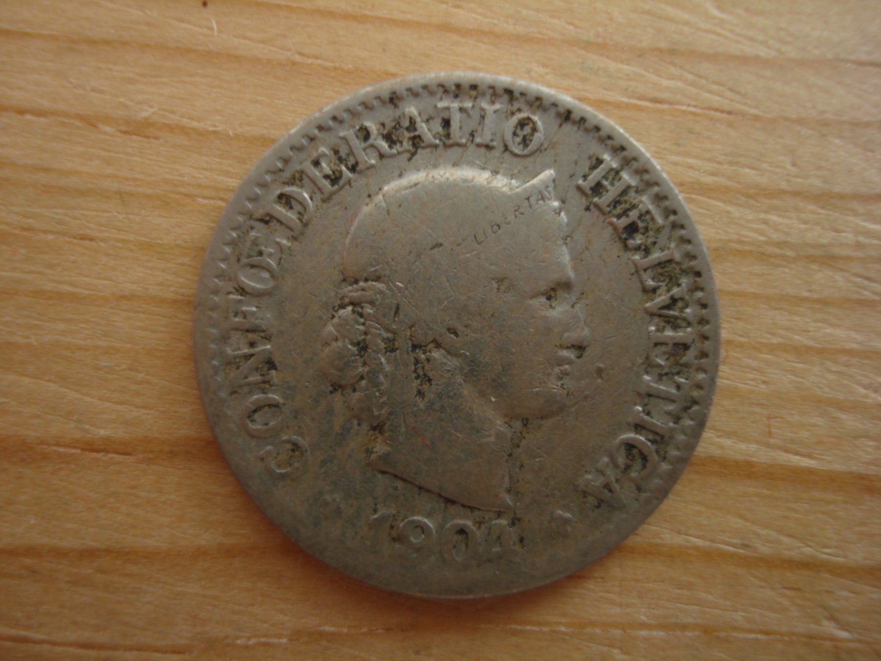 Alle Münzen: (S1) 10 Rappen 1904 – Gebraucht aus Erlach von Net-Coins