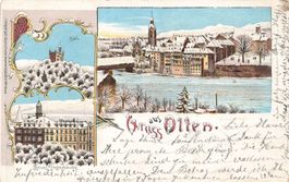 Gruss Olten SO Litho Stadtansichten