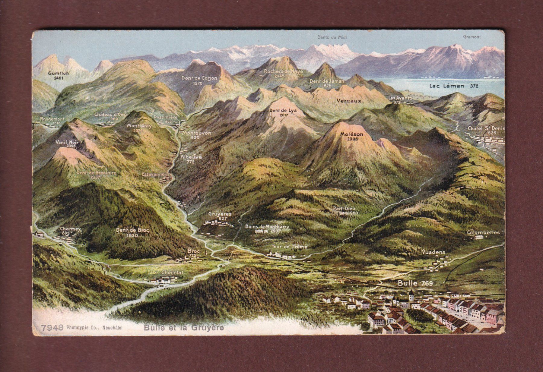 Cartoline postali: BULLE et la Gruyère – Usato da Pully venduto da nicecards