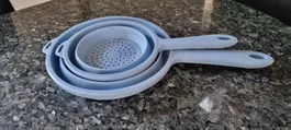 Siebe 2er Set faltbar Silikon blau,neu