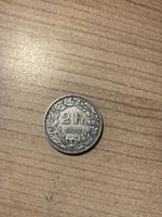 2 Schweizer Franken Silber Münze Jahrgang 1922