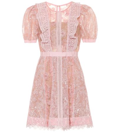 Spitzenkleid von Self-Portrait, Rosa, Gr. 40 - Top Zustand!