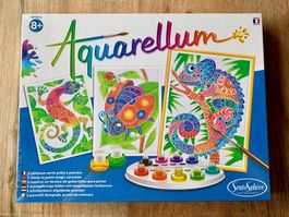 AQUARELLUM 3 ausmalfertige Bilder mit eingefassten Farbzonen