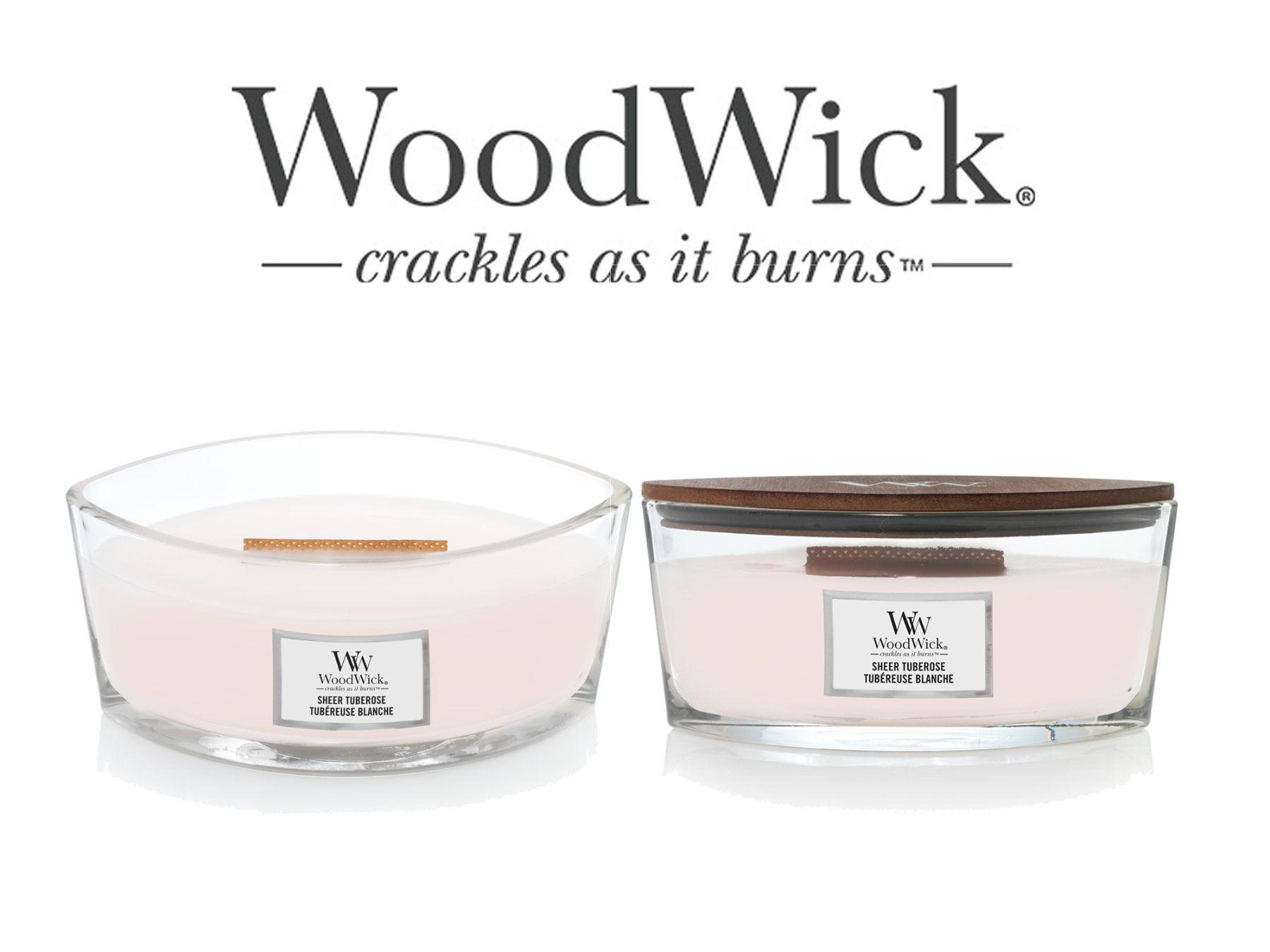 Yankee Candle Candele: WoodWick Sheer Tuberose Ellipse – Nuovo e nell'imballaggio originale da Langwiesen venduto da rtWebshop