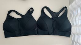 Sport BHs dunkelblau mit Reissverschluss Grösse M 2 Stk.