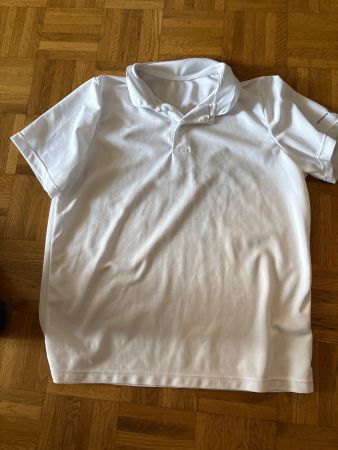 Polo Artengo blanc, taille 10ans