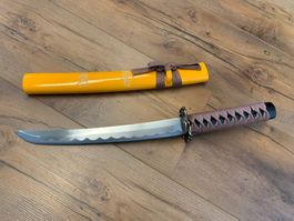 Katana Schwert mit Scheide 50cm Beige-Kadmiumgelb M NEU