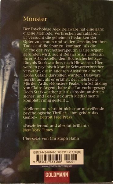 Libri: Monster - Jonathan Kellerman - Thriller - Taschenbuch – Usato da Buchs AG venduto da fischli610 1