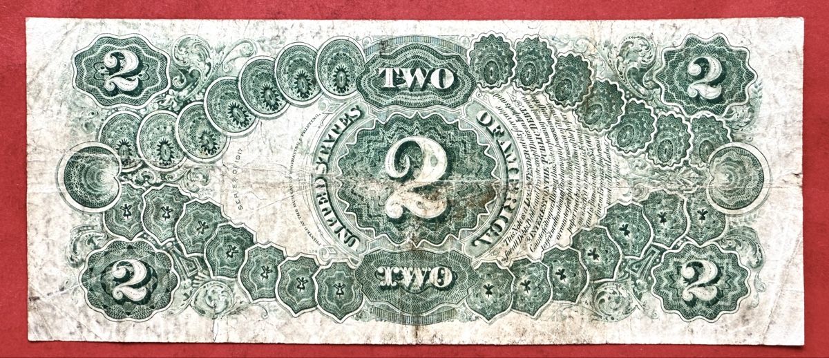 Historische 2-Dollar-Note von 1917 -Pick#35 Sammlerstück (Gebraucht) in ...