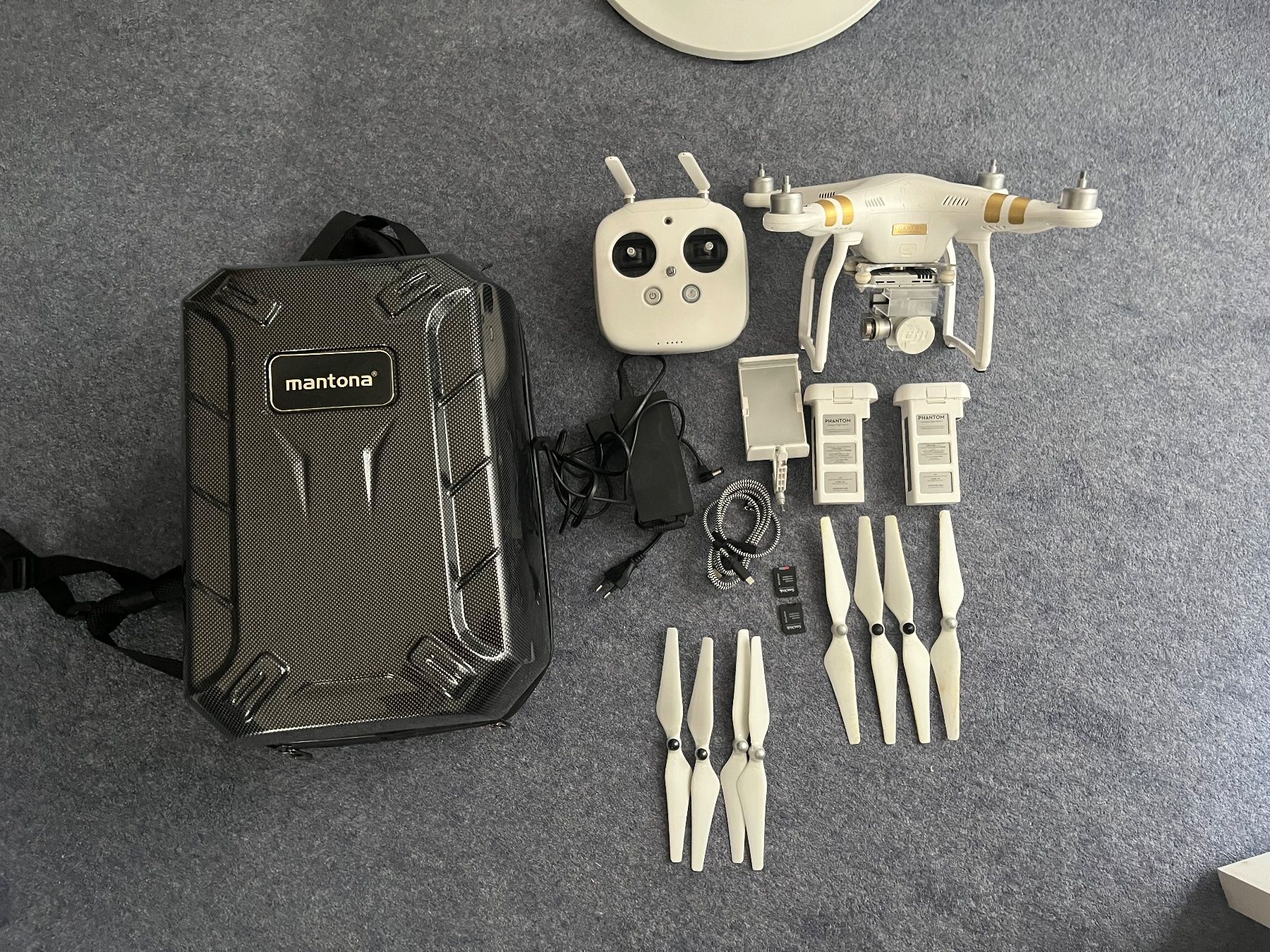 RC Modellbau: dji Phantom 3 Pro 4K Drohne mit Ersatzrotoren – Gebraucht aus Unterlunkhofen von FadigerFaden 1