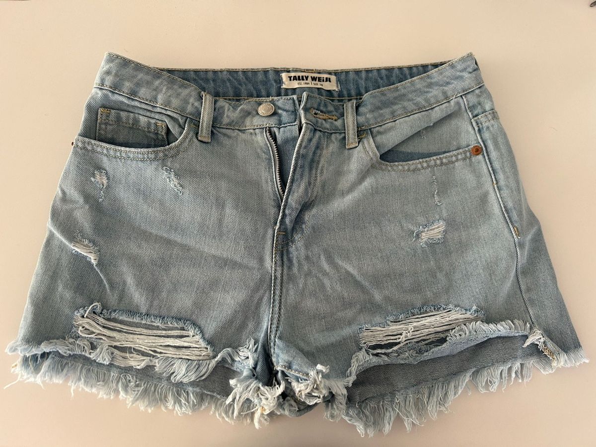 Tally Weijl Jeans: hellblaue jeansshorts – Usato da Rain venduto da lau_yss2
