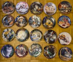 Lot 68x Katzen-Sammelteller Franklin Mint, etc.