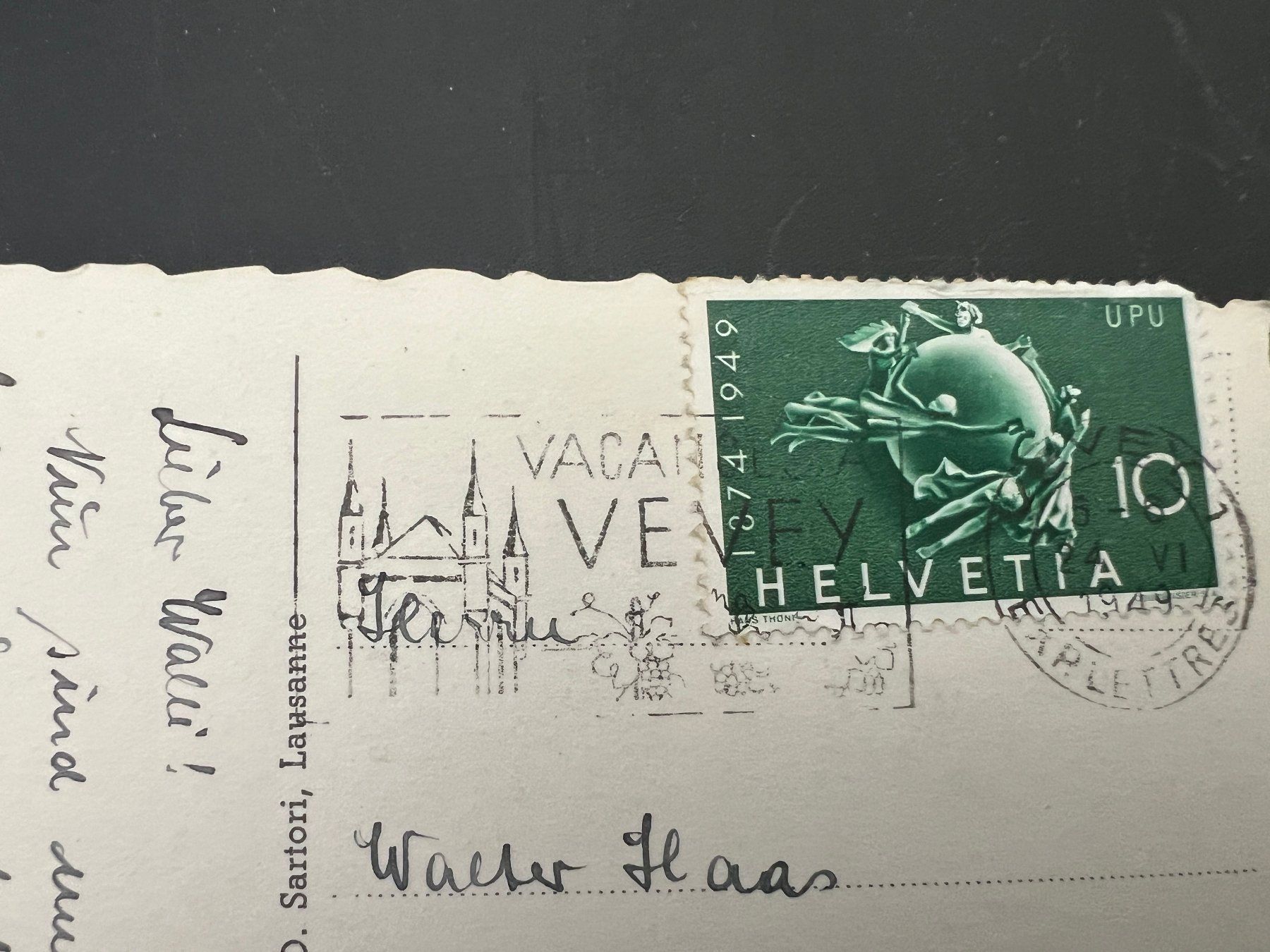 Cartoline postali: AK  1949 Vevey      (G1382) – Usato da Hinwil venduto da Sidi4 1
