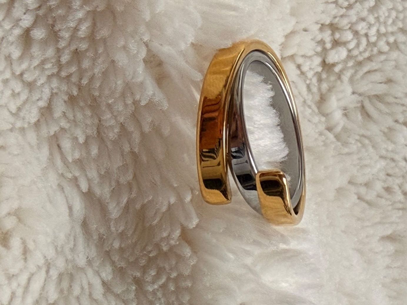 Bagues: Ring aus Edelstahl, zweifarbig - Grösse: 7 – Neuf avec emballage d'origine à Würenlos par JRP_71 4