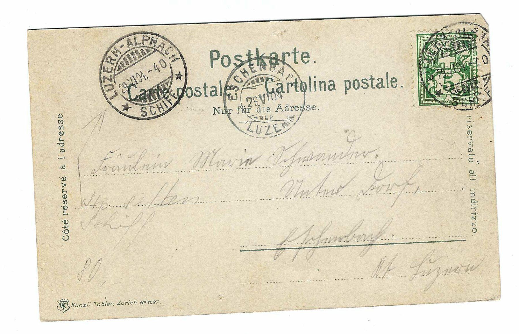 Tutti i francobolli: Luzern - Alpnach Schiff 1904 xd – Usato da Aarau venduto da fussball-fussball