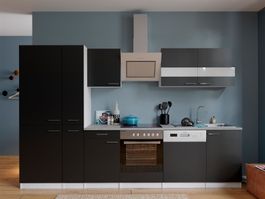 214 Küchenzeile Küchenblock 310cm W/SW - Küche Einbauküche