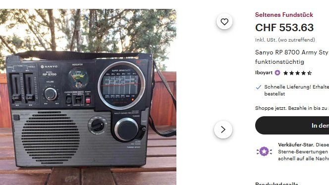 Sanyo Radio: Radio SANYO RP8700 MultiBand – Usato da Collonges venduto da arashee 4