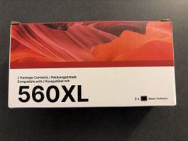 Druckerpatrone 560XL für Canon Schwarz 2x neu