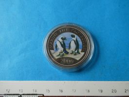 Somalia 2000, 25 Shillings - Sondermünze Pinguine stgl