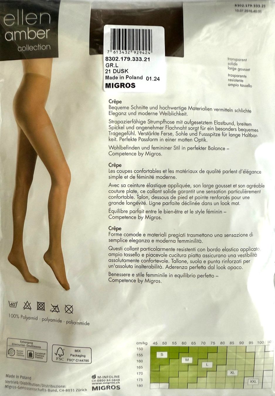 Ellen Amber Calze & Collant: Strumpfhose ellen amber Crêpe – Usato da Menziken venduto da chianti10 1