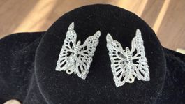 Wunderschöne Silber- Ohrclips🦋, Schmetterling