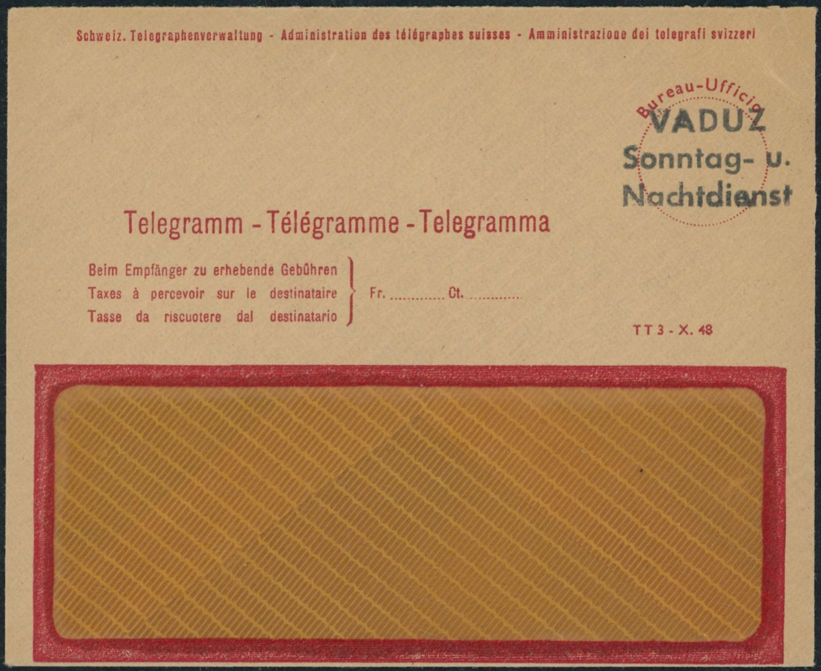 Tous les timbres: FL - Telegramm - Brief - Vaduz - Stabstempel – D'occasion à Schindellegi par leecollect