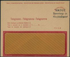 FL - Telegramm - Brief - Vaduz - Stabstempel