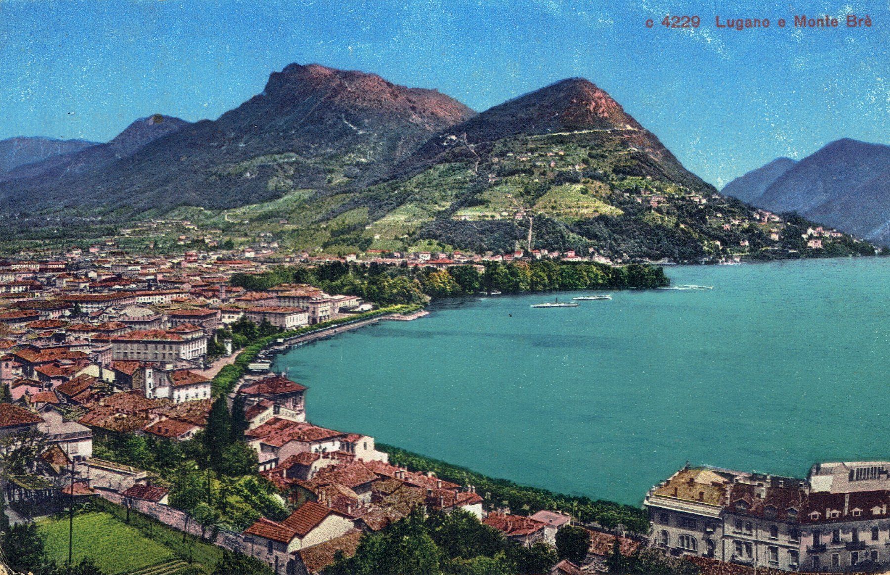 Cartes postales: Lugano e Monte Brè TI, um 1910 – D'occasion à Otelfingen par Schmitte9