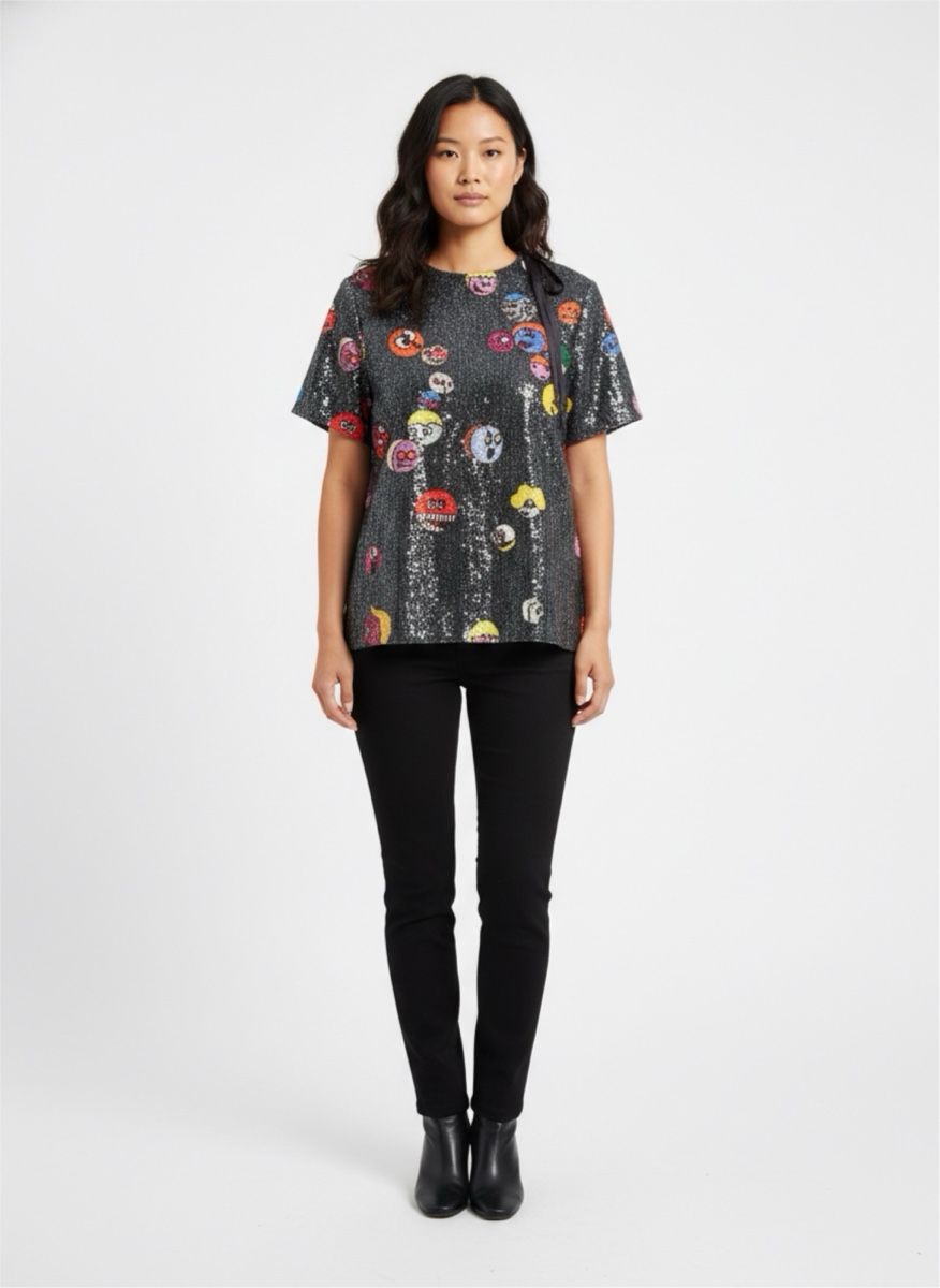 Top: Pailletten Shirt – Nuovo (secondo la descrizione) da illnau venduto da sapperlotti 3