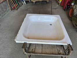 Duschwanne Stahl, weiss,  neuwertig 80x80
