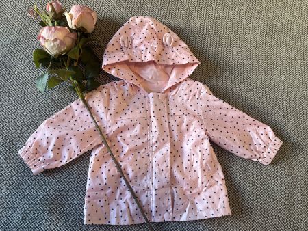 Light pink shower/wind proof jacket girl - 9 months