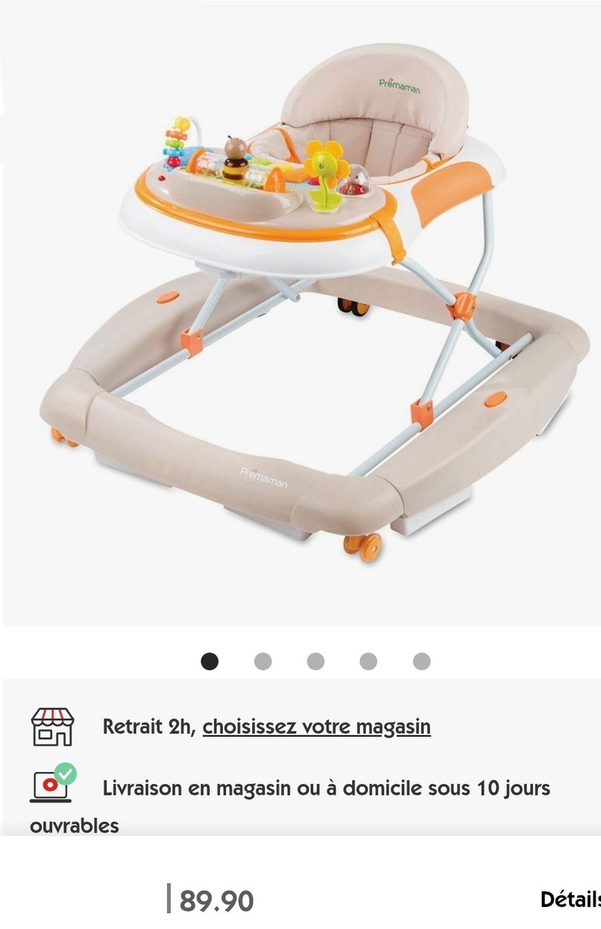 Veicoli per bambini: Prémaman trotteur bébé, parfait état – Usato da Sornetan venduto da T.a333