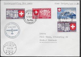 1939 Landi - Meldeflug HERISAU SF39.2m selten + schön ab 1.-