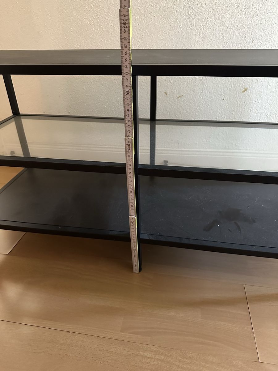 Regale: Lowboard schwarz Metall Glas mit 3 Fächern L 120cm – Gebraucht aus Neftenbach von sre_6yh9 3
