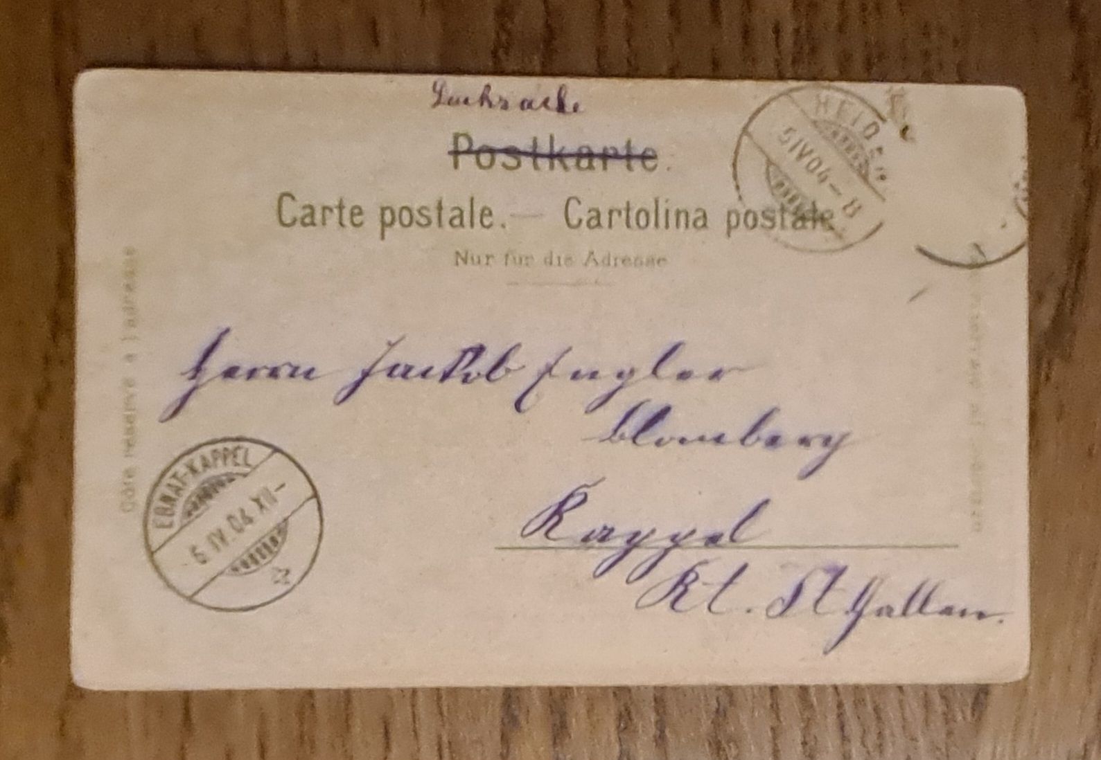Ansichtskarten: Heiden 1904 – Gebraucht aus Ebikon von Donar50 1