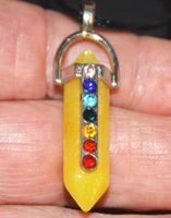 Halskette D-920 – Säule Gelbe Jade 7 Chakra