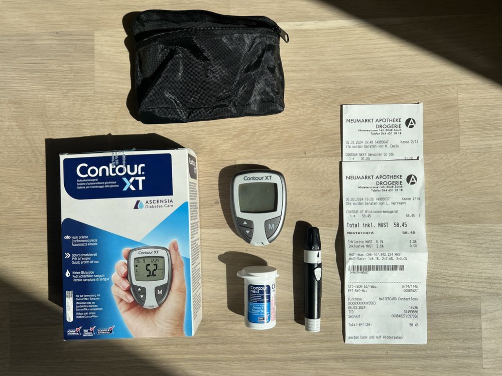 Contour XT Blutzuckermessgerät inkl. Sensoren (Neu (gemäss Beschreibung ...
