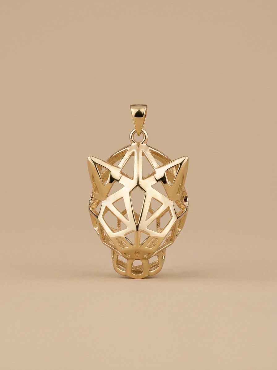 Ciondoli: Golden Geometric Panther Pendant - Chic Accessory – Nuovo (secondo la descrizione) da Saland venduto da ele_vc96 1