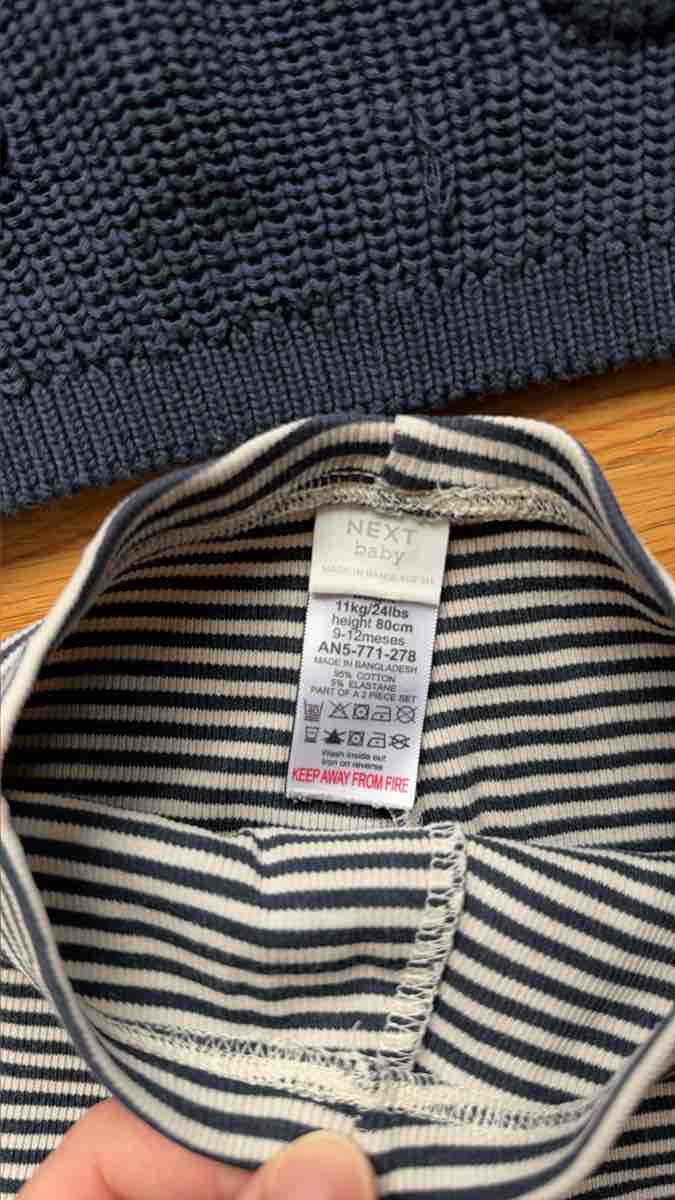 Next Lotti & Set di vestiti: Next Baby Pullover mit Hose Set Blau Grösse 80 – Usato da Kemptthal venduto da bklaudia 2