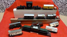 Märklin SBB Krokodil HO, 2 Mä. Trafos,10 Gü.Wagen, Schienen