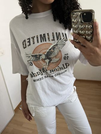 Weisses cooles oversized unisex t-shirt 