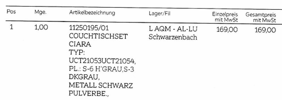 Tavoli: Couchtischset dunkel/hell-grau – Usato da Wiezikon b.Sirnach venduto da Gen1 3