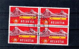 CH-Briefmarke, Vierer Blocks 1953